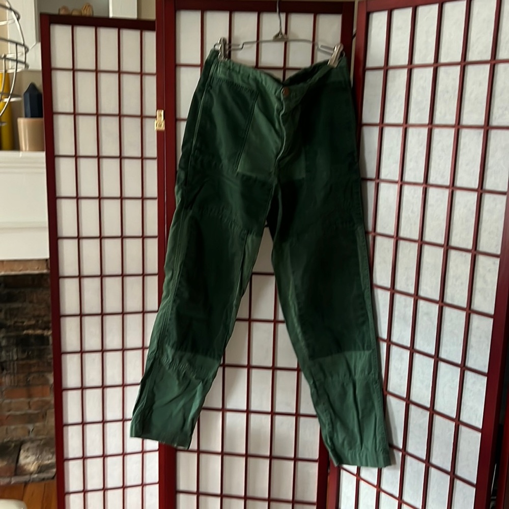 J Crew Green Patchwork Jeans